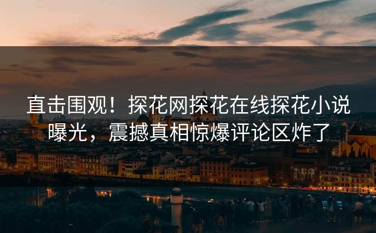 直击围观！探花网探花在线探花小说曝光，震撼真相惊爆评论区炸了