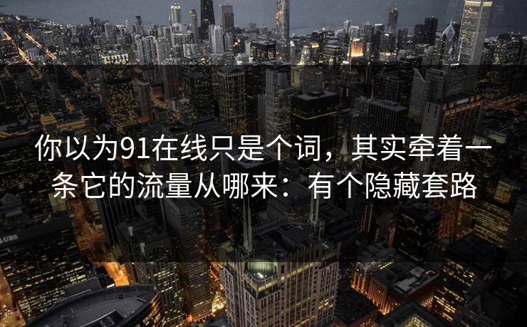 你以为91在线只是个词，其实牵着一条它的流量从哪来：有个隐藏套路  第1张