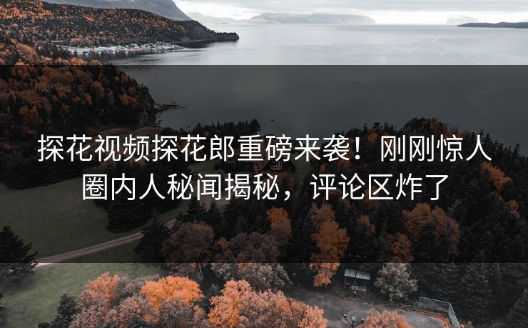 探花视频探花郎重磅来袭！刚刚惊人圈内人秘闻揭秘，评论区炸了