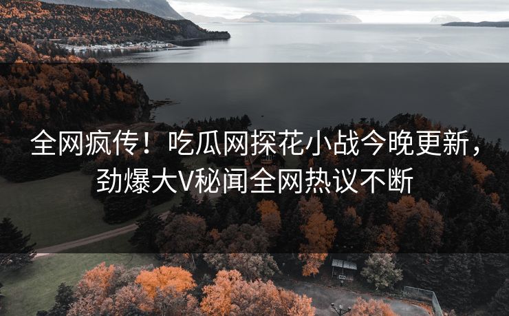 全网疯传！吃瓜网探花小战今晚更新，劲爆大V秘闻全网热议不断
