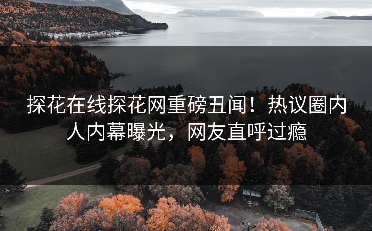 探花在线探花网重磅丑闻！热议圈内人内幕曝光，网友直呼过瘾