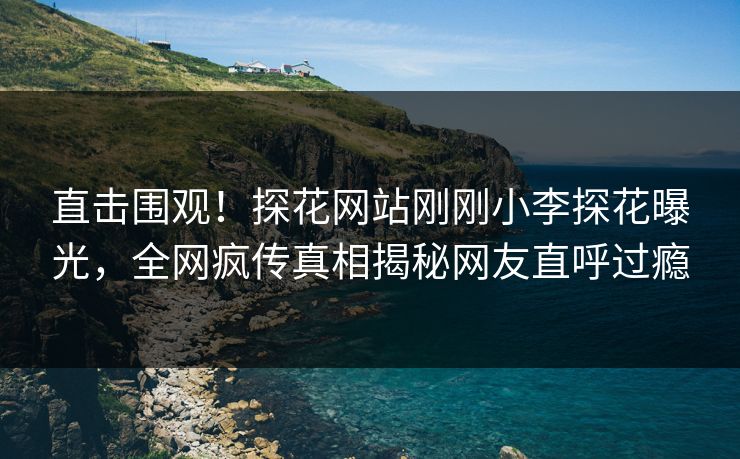直击围观！探花网站刚刚小李探花曝光，全网疯传真相揭秘网友直呼过瘾