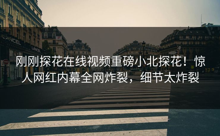 刚刚探花在线视频重磅小北探花！惊人网红内幕全网炸裂，细节太炸裂