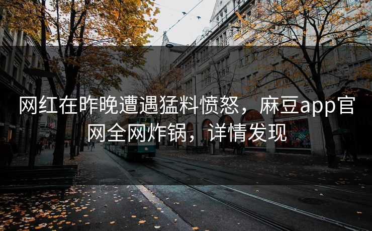 网红在昨晚遭遇猛料愤怒，麻豆app官网全网炸锅，详情发现  第1张